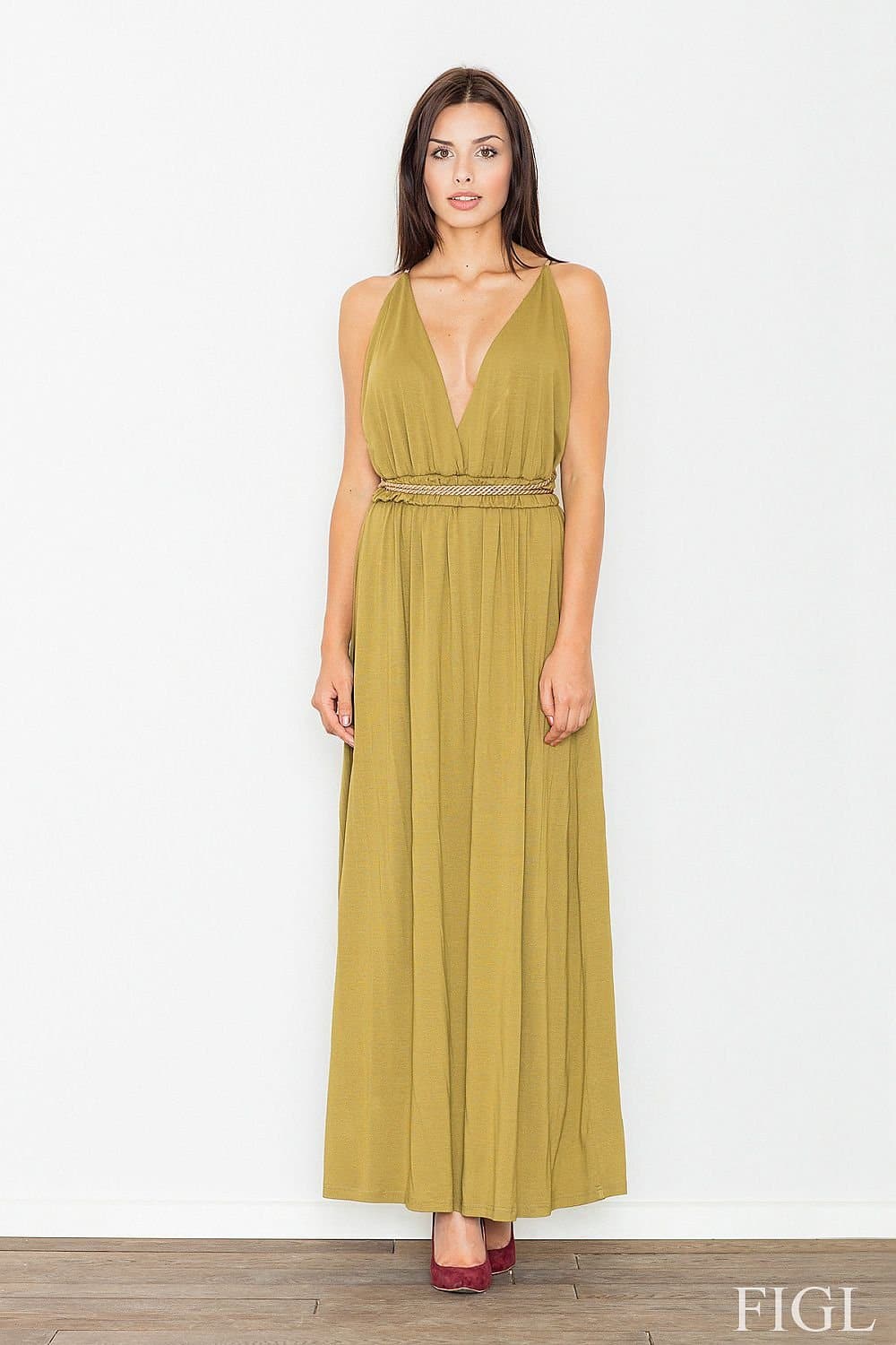 Robe Empire Longue Jaune Moutarde - Collection Éclat de Soleil